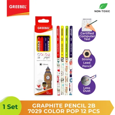 Pensil Graphite Greebel 2B 2.8mm. Color Pops 7029 - 12pcs.