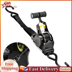 [Ueb] 2Pcs Automatic Lashing Straps Maximum Load 680KG Auto Reel Ratchet Straps with Hook Retractable Ratchet Straps 3.3M for Transporting