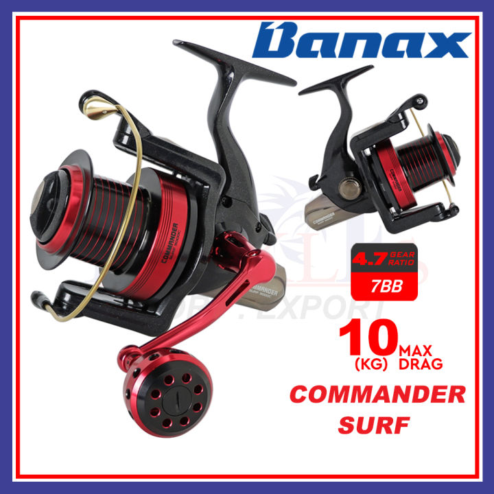 banax fishing reels malaysia 10kg Maxdrag Banax Commander Surf Fishing Reel Surf Reel Pantai Spinning Fishing  Reels