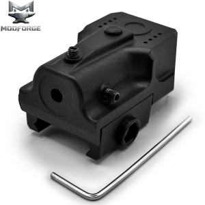 ModForge High Strength Nylon Red Laser - 20mm Lower Hanging Rail Mount - Adjustable Windage & Elevation for Outdoor Wargame Survival Hunting
