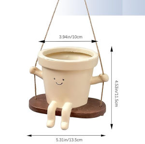 🔥【SG Ready Stock】Display flower pots hanging resin flower head flower pots indoor and outdoor plants succulent plants suitable for string of pearls plants suitable for Christmas mothers