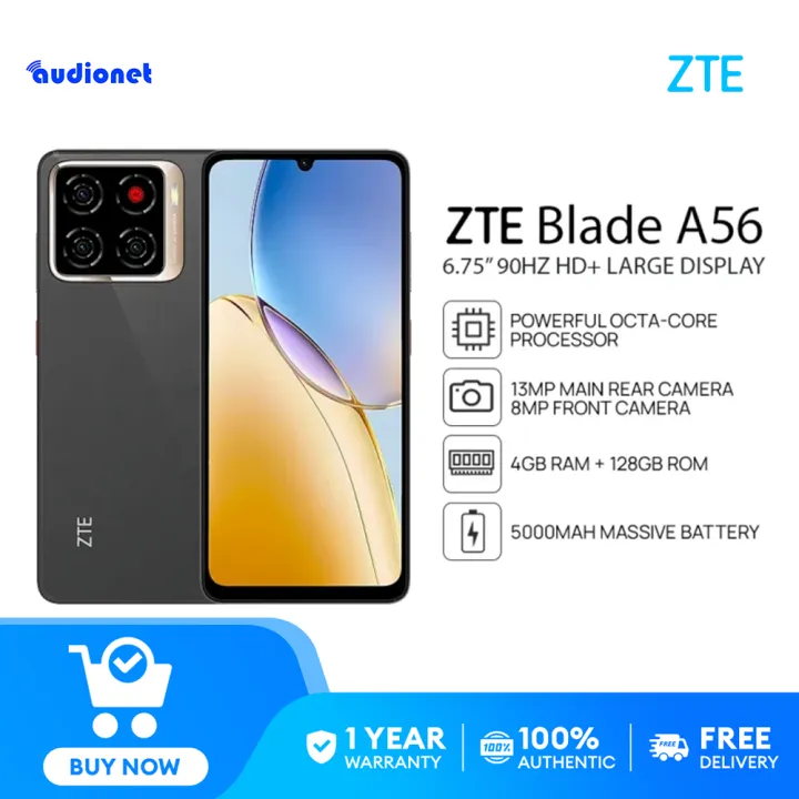 ZTE Blade A56 Smartphone | 4GB+128GB I Unisoc T7200 I 6.75 IPS