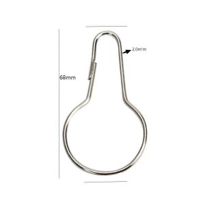 50/100pcs Metal Gourd Type Hook C Ring Hook with Lock Gourd Type Hook for Shower Curtain Wall Storage Bathroom Tools