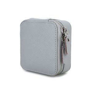CONTACTS FAMILY Retro Leather Jewellery Box Earrings Ornament Storage Case Travel Jewelry Box