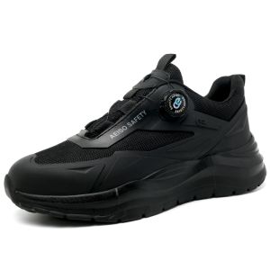 Sepatu AEISO Sporty Hitam Bahan Canvas Elegan dan Fashionable dengan extra penguat di lapisi pelindung ringan Non K3 untuk kerja dan fashionable