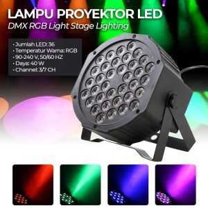 COD Alien Lampu Sorot Disco Warna Warni Kelap Kelip Mutar LED DMX Port RGB 220V Super Terang - AL36
