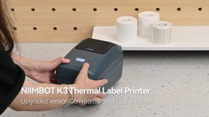 NIIMBOT K3 3-Inch Desktop Label Printer with High-Speed Bluetooth and USB for Small Business Office
