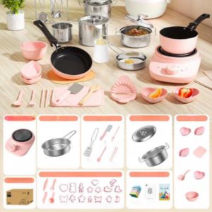 Mini Kitchen Set Kids Cookware Cooking Toys Kids Educational PlayHousehold Toys Kitchenware Set Masak Budak Perempuan