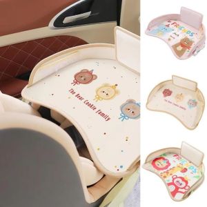 DUOJI Cartoon Car Seat Tray with Pockets Not Easily Deformed Child Safety Seat Tray Car Interior Accessories Multifunctional Safety Seat Play Table Organizer For Baby Children