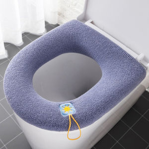 W18 Thicken Warme WC Toilet Seat Cover Soft Mat Washable Closestool Mat Seat Case Toilet Lid Pad Bidet Cover Bathroom Accessories
