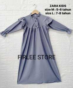 GAMIS ANAK PEREMPUAN ZARA DRESS KIDS VIRAL 5-8 TAHUN OOTD KEKINIAN BAHAN POLO LINEN