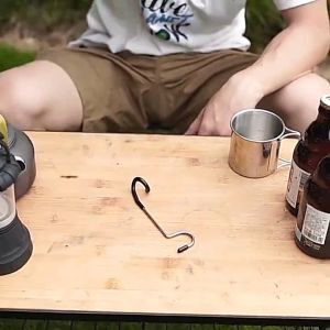 5pcs Stainless Steel Light Stand Holder Hooks Portable Tent Pole Lamp Hanger Hunting Fishing Lantern Hanger Camping Outdoor Supplies