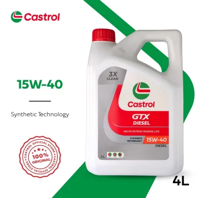 Castrol GTX Diesel 15W-40 Engine Oil 4L | Advanced Protection for Diesel Engines