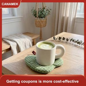 【CANAMEK 】 Cotton Filled Insulated  Shaped Coaster Thickened DIY Korean Table Pad Heatproof Mat for Home Office Restaurant