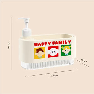 Quivlox Soap Dispenser Kitchen Sink Dish Sponge Holder Pressing Pump Hand Sanitizer Botol Pencuci
