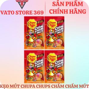 Kẹo mút CHUPA CHUPS hương dâu với bột chấm muối ớt gói 8g