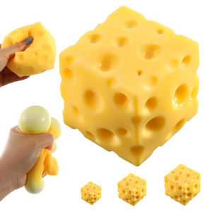 CuddleCove Simulated Cheese Squishy Toy Stress Relief Fidget Toy Slow Rebound Fidget Sensory Adult Kid Toy Gift