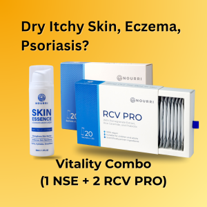 NOURRI - Vitality Combo (1 Nourri Skin Essence + 2 RCV PRO) for Eczema Psoriasis Dry and Sensitive Skin