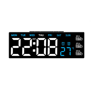 LED Medication Reminder Clock With 2 Alarms Large Screen Temperature Display Brightness Adjustment Home Decoration Gift