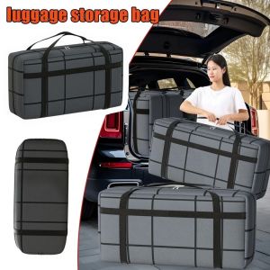 ZENGD Thickened Clothes Storage Bag Large Capacity Double Zipper Duffel Bag Space Saving Reinforced Handle Tote Bag Seasonal Storage