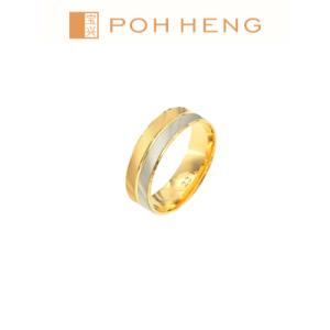 Poh Heng Jewellery 22K Adore Band in Yellow White Gold[Price By Weight]