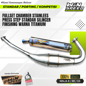 Knalpot Ninja R RR SS Full Stainles Press Super Garing Kemrincing Finishing Titanium Step Standar