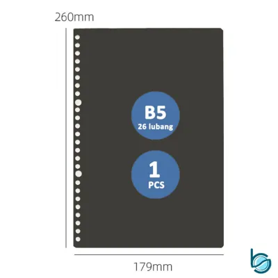 Cover Sampul Loose Leaf Bahan Mika Tebal Buram Untuk Binder Ukuran A5/B5 - Best Stationary