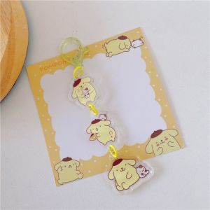 Sanrios Móc Chìa Khóa Bằng Acrylic Hình Hello Kitty Kuromi My Melody Purin Dễ Thương