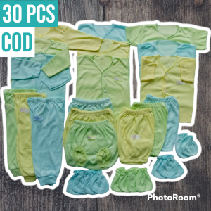 30 Pcs Paket Baju Bayi Baru Lahir Lengkap Hemat Setelan Baju Celana Bayi New Born Perlengkapan Bayi Baru Lahir Komplit Lengkap 0-3 Bulan Murah Kado Balita Laki Laki Perempuan Set Pakaian Bayi Baby Gift Set Lucu -Pou Baby