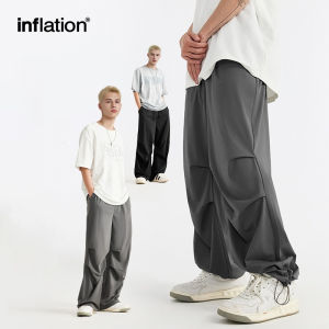 INFLATION brand mens youth 2024 summer new parachute air conditioning pants cool and casual pants trendy brand loose and comfortable paratrooper pants