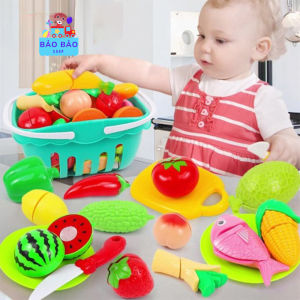 [30 chi tiết]Bộ đồ chơi cắt hoa quả rau củ cho bé đồ chơi cho bé