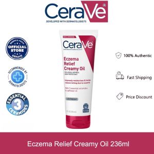 buy 3 take 1【4】CeraVe Eczema Relief Creamy Oil Eczema Creamy Oil Eczema Treatment Body Oil 236ml