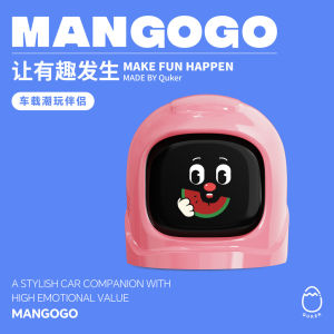 QUKER MANGOGO Car Robot Ornaments ElectronicCreative Car Interior Accessories Ornament Cartoon Desk Decor toy doll model Decoration Kids toys Gift cuddly toy Robotic electronic pets