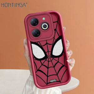 Hontinga Case For Infinix Hot 50 50i 40i 40 Pro Smart 9 HD 8 Zero 30 4G 5G Tecno Spark Go 2025 1 2024 Spark 30c 20 Pro 20C Pop 8 Case Spider Man Soft Original Square Ladder Silicone Camera Protection Shockproof Rubber Cases Phone Casing Softcase
