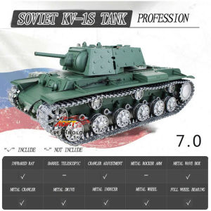 JDD [ in stock ][ original available ]Henglong 3878-1 Soviet Union KV-1S RC Heavy Tank RC Model 1:16 Shootable Alloy Remote Control Electric Military Model Toys