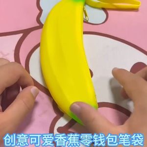 Creative Fruit Coin Purse Cute Childrens Korean-Style Silicone Wallet Womens Multi-Functional Mini Cosmetic Bag
