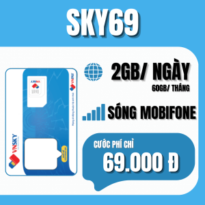 ( Chỉ 69k / Tháng ) Sim 4G VNSKY Sóng Mobifone - Sim Có Sẵn 1 Tháng Đầu - Miễn Phí Dùng Data Và Nghe Gọi Thả Ga SKY69 SKY79 SKY89 SKY99 SKY99KM SKY109 | FREESHIP - CHƯA KÍCH HOẠT