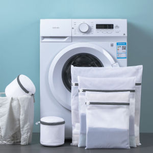 Greenhouse ส่งเร็ว ถุงซักผ้า ชุดชั้นใน ถุงซักถนอมผ้า ถุงตาข่ายซักผ้าอเนกประสงค์ ทนทาน หลายขนาด เย็บริมสีเทา สีสวย