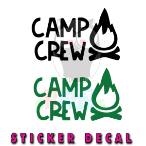 Camp Crew Stickers Campers Mini Car Van Camping Camper Decal