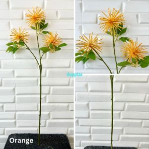 Bunga Hias Bunga Artificial Chrysant Variasi Warna Kuning & Orange Hiasan Pajangan Dekorasi Ruang Tamu