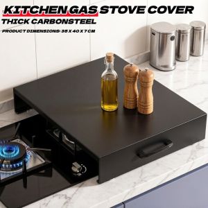 Stove Hob Cover Gasstove Shelves Gas Stove Shelf Carbon Steel Oil Baffle Plat Gas Stove Cover Board Resistant Stove