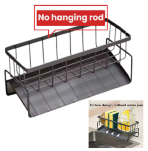 HW077- Kitchen Sink Drain Rack Organizer Metal Self-draining Sink Shelf Soap Sponge Holder Dishcloth Towel Rack filter basket