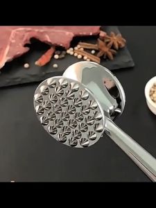 Two Sides Solid Alloy Meat Hammer Meat Tenderizer Food Grade Heavy Duty Steak Mallet