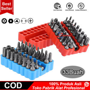 33 Pcs Bukti Kerusakan CRV6150 Torx Hex Star Perangkat Mata Obeng dengan Penyangga Magnet untuk Setiap Latihan Obeng Nutdrivers Bit Peralatan Tangan dengan Tempat Penyimpanan