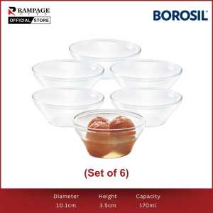 Glass VISION CHUTNEY KATORIES Set of 6 – Elegant Durable Glass Bowls Perfect for Serving Desserts Snacks and Condiments – Ideal for Dining Entertaining and Everyday Use"
