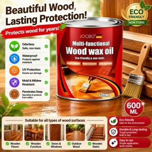 Best Seller HIGH GLOSS WATERPROOF WOOD WAX OIL | Enhances Wood Grain | Protects Against Molds and Insects | Varnish Paint Anti-Corrosion | Wood Wax | Enhances the Natural Beauty of the Wood | UV Protection | Moisture Resistant | Eco-Friendly and Low Odor.