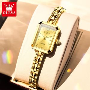 OLEVS Watch Women Original Brand Waterproof 2025 Stainless Steel Strap Korean Style Elegance Luxury Casual Watch For Women