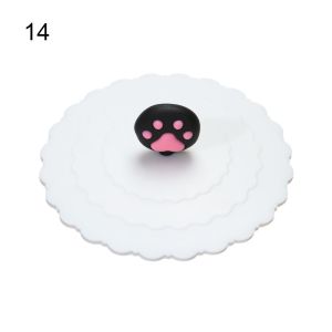 NOBLELUX  Reusable Tea Coffee Lids Suction Cup Cover Leakproof Silicone Cup Cover Dustproof