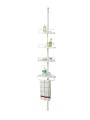 4-Layer Bathroom Corner Shelves Rack Bathtub Shower Caddy Holder Shelf Accessory Organizer (White) Keimav. 