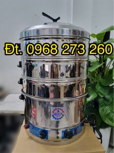 Nồi Hấp Bánh Bao Chạy Điện 52CM 3 tầng2 tầng 1 tầng hấp